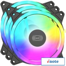 Комплект вентиляторов для корпуса PCCooler F3 T120 ARGB (черный, 3 шт.)