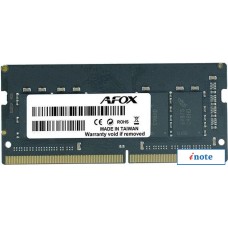 Оперативная память AFOX 16GB DDR4 SODIMM PC4-25600 AFSD416PS1P