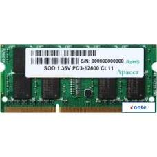 Оперативная память Apacer 4GB DDR3 SO-DIMM PC3-12800 DV.04G2K.KAM