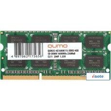 Оперативная память QUMO 4GB DDR3 SODIMM PC3-12800 QUM3S-4G1600K11L